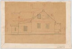 Thiersch, August ; München, Blütenstr.; Privathaus, Projekt - Ansicht