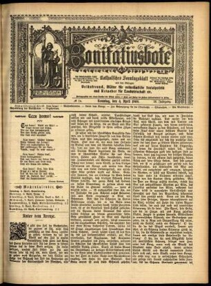 Erste Ausgabe vom Sonntag, den 04. April 1909.