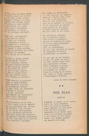 Por ella : Estilo