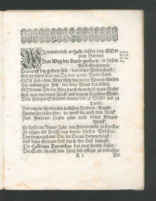 Wie wunderlich/ o Held/ bissher dein Gott vom Himmel ...