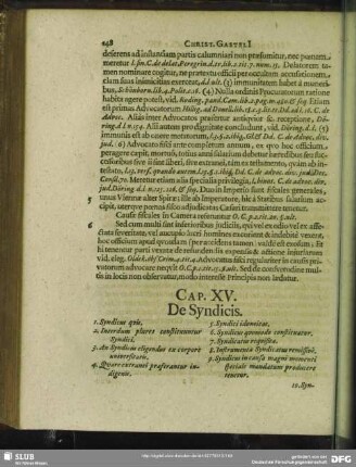 Cap. XV. De Syndicis