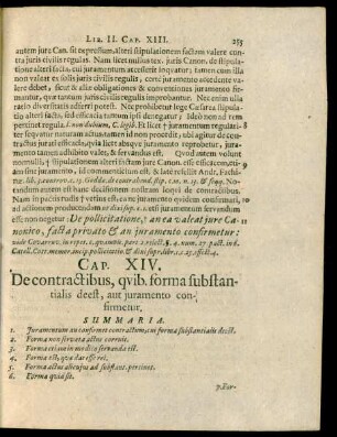 Cap. XIV. De contractibus, quib. forma substantialis deest, aut iuramento confirmetur?