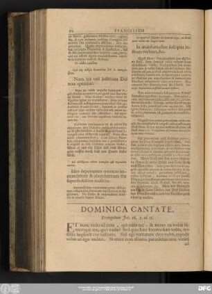 Dominica Cantate, Evangelium Ioh. 16, 5. ad 15.