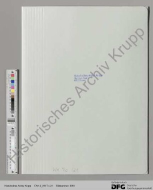 Schreiben von Alfred Krupp zur Aufnahme der Panzerplattenfabrikation (Abschrift)