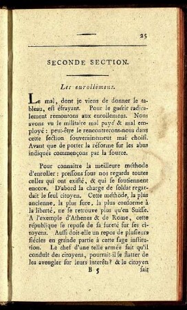Seconde Section.