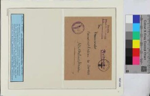 Dienstbrief, Schiffsname/Landeinheit: 8. Minensuchflottille Kommando, Feldpostnr. 09522; Frankatur, Mi.-Nr.: [Keine]; Poststempel: Feldpost b 22.3.42; Nebenstempel: Dienststelle Feldpost-Nr. M 09522
