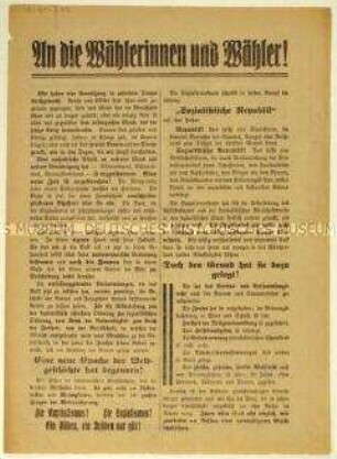 Wahlaufruf der SPD
