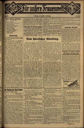 Zweite Ausgabe vom Donnerstag, den 26. April 1934.