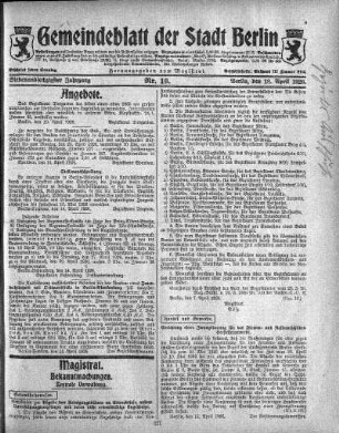 1926,16: Nr. 16, 18. April 1926