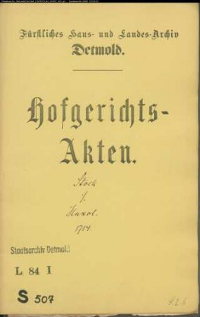 Stock, Fritz zu Brosen gegen Tönies Huxhol zu Brosen - Verpfändetes Land