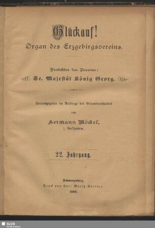 22.1902: Glückauf : Zeitschrift des Erzgebirgsvereins