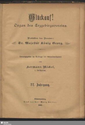 22.1902: Glückauf : Zeitschrift des Erzgebirgsvereins