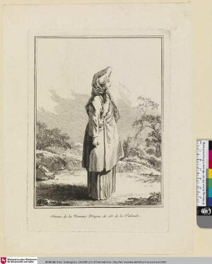Femme de la Province Dingrie, du côté de la Finlande. De profil [Frau aus der Provinz Dingrie, nahe Finnland. Im Profil]