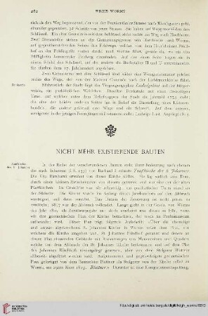 Nicht mehr existierende Bauten