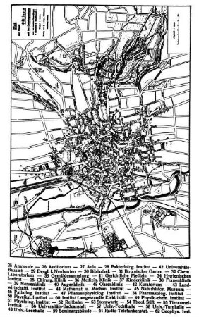Plan der Stadt Göttingen