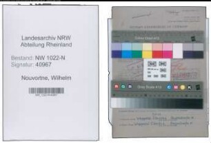 Entnazifizierung Wilhelm Nouvortne , geb. 27.10.1888 (Kaufmann)