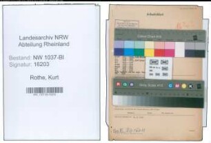 Entnazifizierung Kurt Rothe , geb. 04.09.1909 (Steuerinspektor)