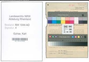 Entnazifizierung Karl Guhse , geb. 14.03.1910 (Kassenleiter)