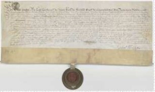 Landgraf Carl zu Hessen belehnt Joh. von Dassel und Anhang mit 1/4 des Zehnten vor Hoppensen nebst Zubehör.