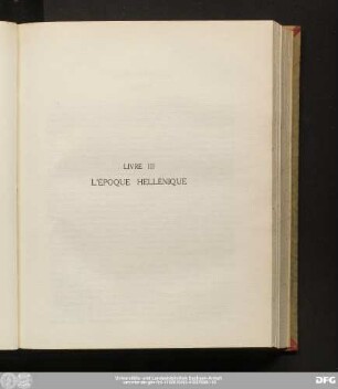 Livre III L'Époque Hellénique