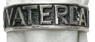 Vaterlandsdank-Ring mit der Aufschrift „Gold gab ich für Eisen“ , 1914