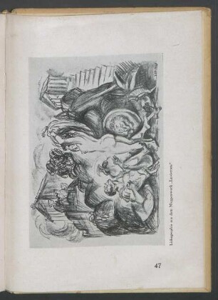 Lithographie aus dem Mappenwerk "Lysistrata"