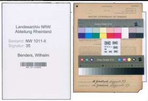 Entnazifizierung Wilhelm Benders , geb. 28.06.1889 (Buchdrucker)