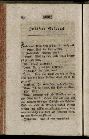 Zwölftes Gespräch.