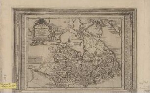 Karte von Britisch-Nordamerika, 1:16 000 000, Kupferstich, 1729