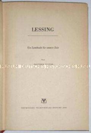 Ausgewählte Werke von G. E. Lessing