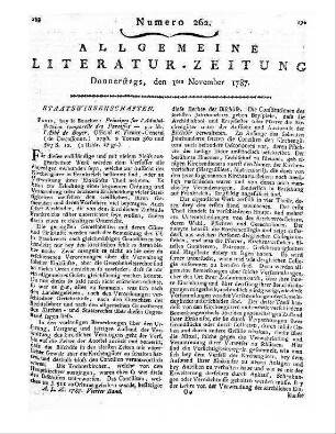 Aufsätze, Skizzen und Fragmente, dem lesenden Publikum gewidmet. Hamburg: Matthießen 1787