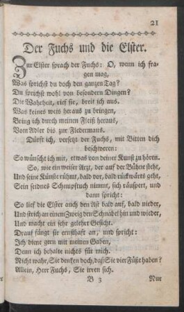 Der Fuchs und die Elster