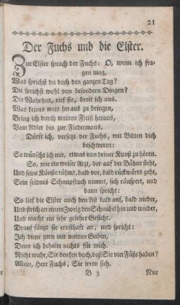 Der Fuchs und die Elster