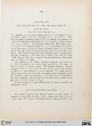 Chapter XVI: The sculptures of the Croesus temple