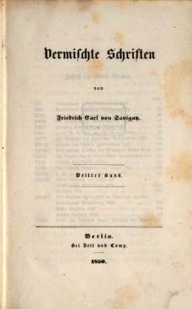 Vermischte Schriften, 3