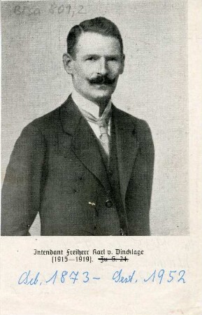 Dincklage, Freiherr Karl von (1872?-1952)