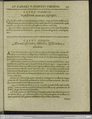 Caput CLXXXVIII. Inquisitionis accurata descriptio