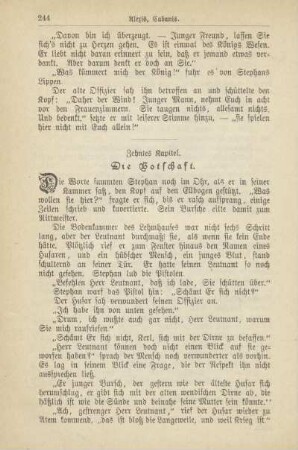 Zehntes Kapitel. Die Botschaft
