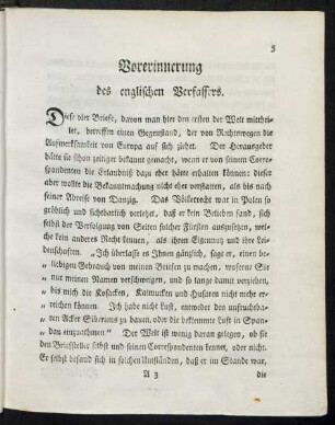 Vorerinnerung des englischen Verfassers.