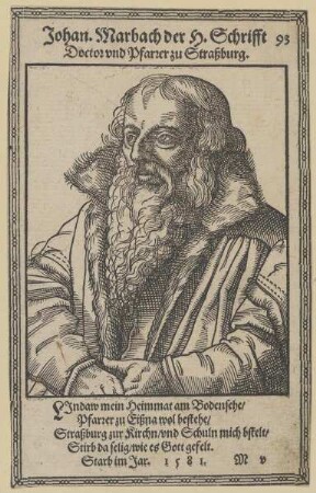 Bildnis des Johan. Marbach
