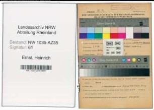 Entnazifizierung Heinrich Ernst , geb. 02.08.1888 (Heilgehilfe)