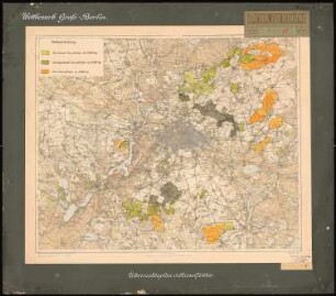 Wettbewerb Groß-Berlin 1910 Rieselfelder: Lageplan der Rieselfelder 1:100000
