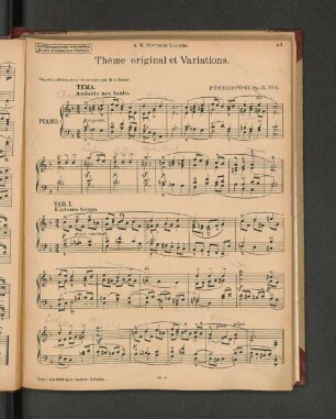Thème original et Variations.