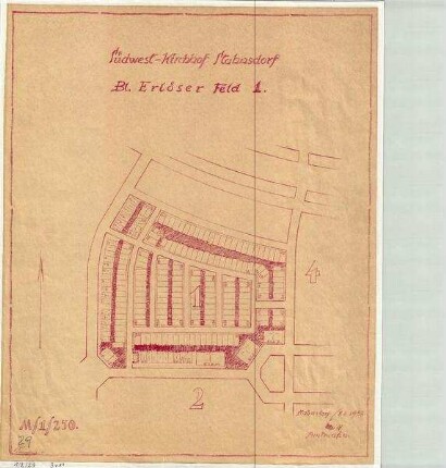 Grundstück Südwestkirchhof Teilansicht Erlöser, Feld 1