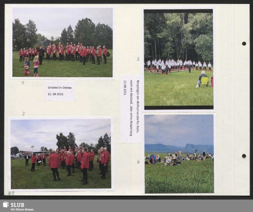 Auftritt des Bergsteigerchores zum Ortsfest in Ostrau (Bild 1) : Dirigent: Axel Langmann