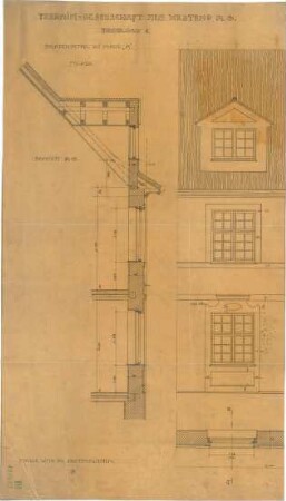 Fischer, Theodor; München - Laim; Wohnsiedlung Terraingesellschaft Neu-Westend - Baublock 4 Haus A (Detail, Schnitte)