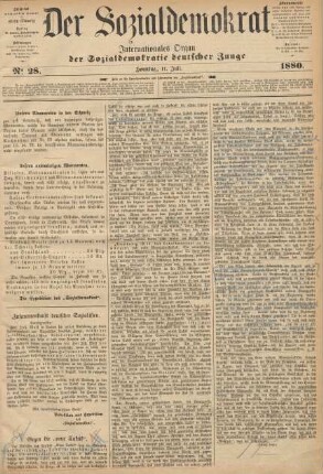 No 28. Sonntag, 11. Juli. 1880.
