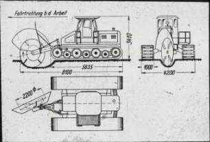 Grabenfräse "Norden" Typ G 160/61 der DEMAG (DER) Schematische Darstellung