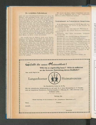 Vorstandswahl im Langenhorner Heimatverein
