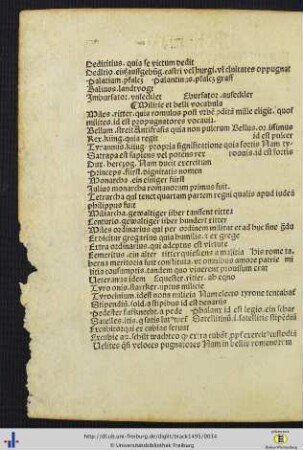 Milicie et belli vocabula